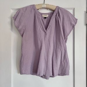 Universal Thread Gauze Cotton Flutter sleeve top size L